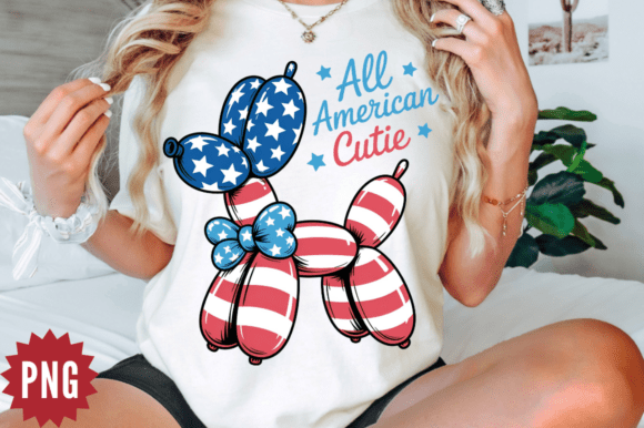 4th of July Balloon Dog PNG Design: A Festive Graphic Asset