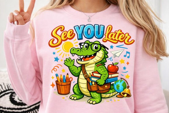 Alligator Teacher Last Day of School PNG: A Playful Design Asset