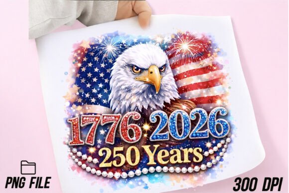 Bling USA 250 Anniversary: Elevate Designs with a Bold Bald Eagle PNG