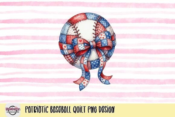 Celebrate Summer with the Patriotic Baseball Quilt PNG