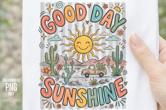 Good Day Sunshine Retro Desert PNG: A Burst of Boutique Charm