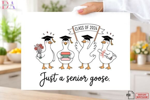 Just a Senior Goose Funny Graduation PNG: Your Design Asset