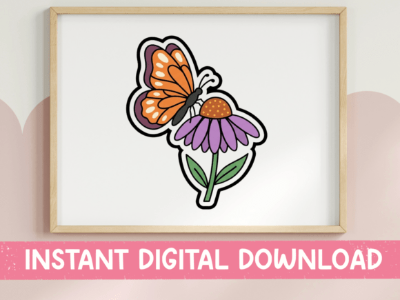 Monarch Butterfly on Purple Coneflower: A Design Asset for Nature Lovers