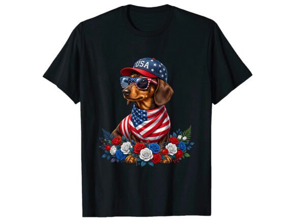 Patriotic Dachshund 4th of July T-Shirt: A Design Asset That Sells