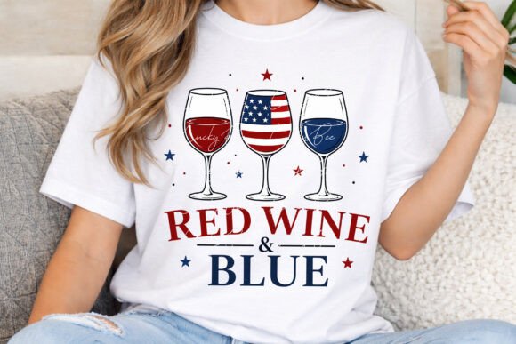 Red Wine & Blue PNG: A Festive Design for Wine Lovers