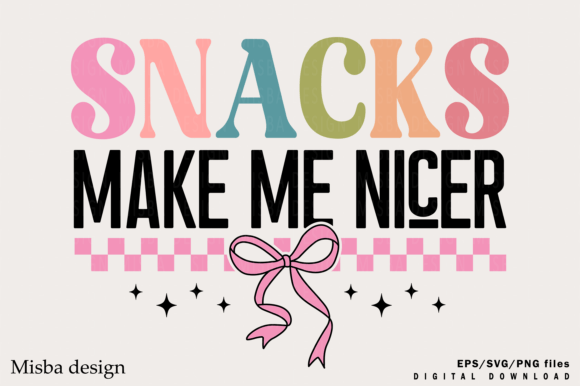 Snacks Make Me Nice PNG: A Funny Raccoon for Relatable Designs