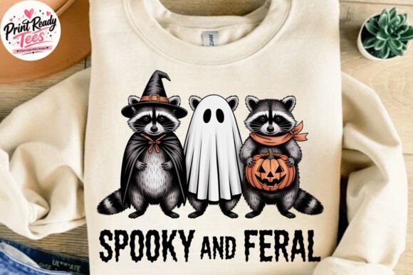 Spooky and Feral Raccoon Halloween PNG: A Designer's Asset