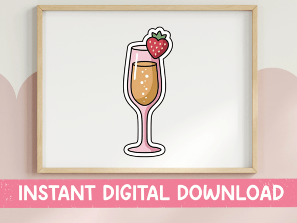 Sweet & Bubbly: The Strawberry Champagne Flute Design
