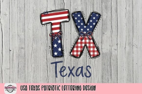 USA Texas Patriotic Lettering: Bold Graphic Design for Creators